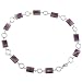 EXP Handmade Purple Amethyst Beaded Necklace With Sterling Silver