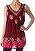 Sakkas Batik Embroidered V-Neck Sleeveless Blouse