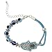 Silvertone and Blue Hasma and Evil Eye Bracelet Fashion Jewelry