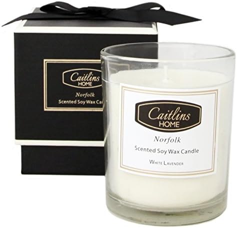 Scented Candles White Lavender Soy Wax Aromatherapy Candle Home Fragrance Gift 5.6oz Caitlins Home