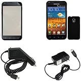 iFase Brand Samsung Epic Touch 4G D710 Combo Rubber Black Protective Case F ....