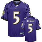 Joe Flacco Baltimore Ravens Purple Reebok Premier Jersey - XL