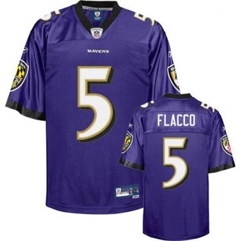 Joe Flacco Baltimore Ravens Purple Reebok Premier Jersey - XL
