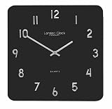 Modern Square Black Glass Wall Clock By LC Design