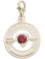 Rembrandt Charms January Birthday Charm with Lobster Clasp