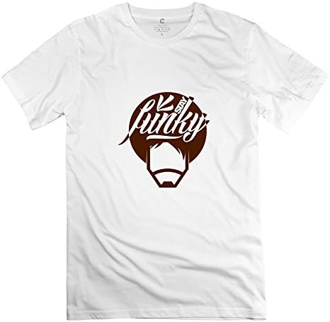 Serlina Men's Stay Funky Cotton Round Neck Short Sleeve T-Shirt Tee White XXL