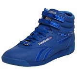 Reebok Women's Freestyle Hi Jewels Sneaker,Blue/Silver,10.5 M US