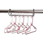 10 Pink & White Childrens Space Saver Hanger Packs
