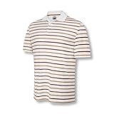 Adidas 2007 Men's ClimaCool Multi Bar Stripe Golf Polo Shirt - White / Clementine - 576537