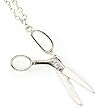 Scissors Hair Stylist Hair Dresser Necklace Silver Tone