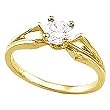 14K Yellow Gold Diamond Solitaire Engagement Ring - 0.50 Ct.
