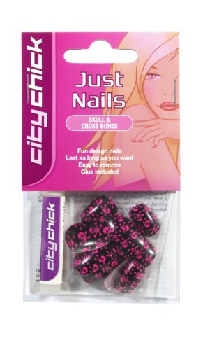 Childrens Toyshop   : City Chick Just Artificial Nails - Skull & Crossbone