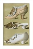 Ladies Fancy Dress Shoes in Pink and White, 1900 by T. Watson Greig,19.3 in. x 28.8 in.