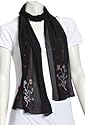 Esprit maternity Scarf voile embroidery Damen Accessoires/ Schals & Tcher, Gr. one size (), Schwarz (black 001)