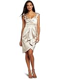Maggy London Womens Solid Stretch Satin Dress