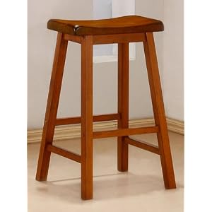 Colorado Oak Wood Bar Stool (Set of 2) by Home Furniture and Decor