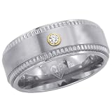 Titanium 1/20 ct GH Diamond Ring Sz 10.5