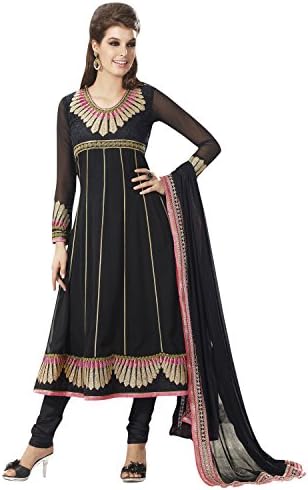 Hypnotex Black Georgette Salwar Suit