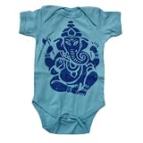 Happy Family Ganesh Baby Boy Onesie Light Blue (6-12 Months)