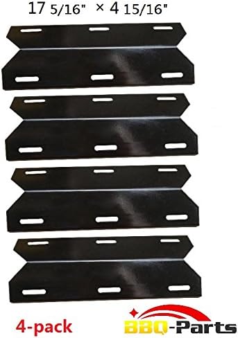 93041(4-pack) Charmglow Permasteel Gas Grill Heat Plate Porcelain Steel Heat Shield (17 5/16" x 4 15/16")