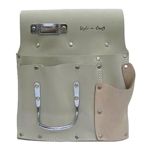 Style n Craft 92-485L 6 Pocket Drywall Hanger's Tool Pouch in Heavy Duty Grey Top Grain... by 