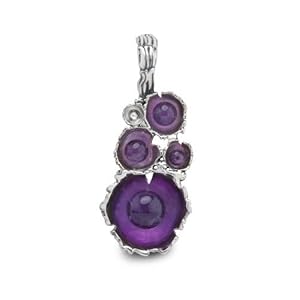 Relios Sterling Silver Amethyst Floral Pendant Enhancer