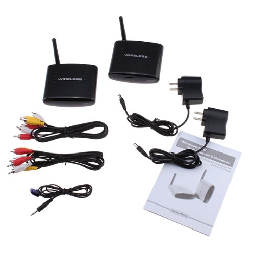 Wireless Audio Video A/v Transmitter and Receiver with IR Remoter On Sale