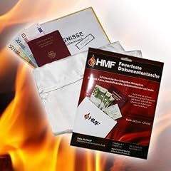 Feuerfeste Dokumententasche Dokumentenmappe, ideal auch in Tresor Geldkassette Dokumentenbox, DIN A4 !