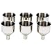 Maxam® 6pc Large Stainless Steel Flask Funnel Set