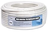 Philex RG6 Satellite 25m Cable - White