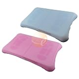 2 x Silicone Skin Case for Nintendo Wii Fit Balance Board, Pink / Blue