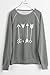 CUPSHE Fashion Women's Arrow Printing Raglan Sleeve Pullover Sweatshirt