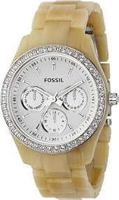 Fossil #ES2455 Women's Acrylic Stella Natural Glitz Watch