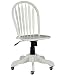 Carolina Cottage Antique Ivory Desk Chair with Casters