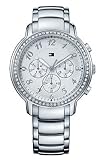 Tommy Hilfiger Ladies Reily Chronograph Watch 1781008 with Stainless Steel Bracelet and White Dial
