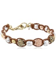 Lucky Brand Pave Macrame Gold Bracelet