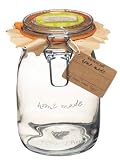 Kitchen Craft Home Made Deluxe Glass Preserving Jar, 1000ml (35oz)