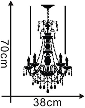 ColorfulHall 38*70CM White Chandelier Droplight Ceiling Lamp Wall Decal Removable Vinyl Mural wall sticker