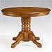 Round Pedestal Dining Table (Cottage Oak) (30H x 42W x 42D)