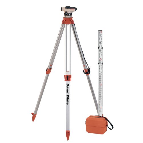 David White 45-8926-1 26X Automatic Optical Level Package with Tripod, Rod, and Carrying Case David White 45-8926-1 26X Automatic Optical Level Package with Tripod, Rod, and Carrying Case