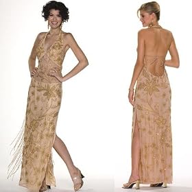 Formal Evening Gown. Stretch Halter Dress for Prom, Party, Wedding by Sean Collection (20012)