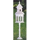 Standing Victorian Wood Birdhouse Bird house Feeder by Jed Mart