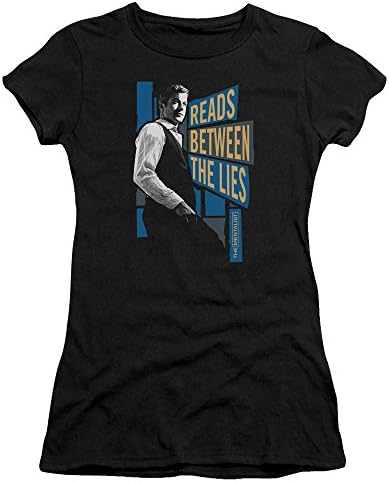 The Mentalist Between The Lies Juniors Short Sleeve Shirt BLACK LG