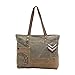 Myra Bags Military Badge Upcycled Canvas Tote Bag S-0934