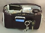 BritneyBlack&GreyHandbagPurseToteTravelCosmeticMake-UpBagOrganizerInsertProductDimensions