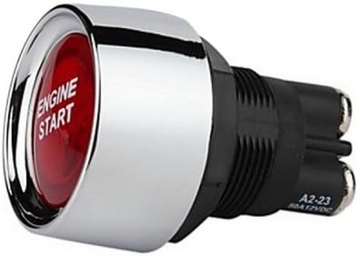 Practical Car Renovation Engine Start Button Switch Built-in LED Indicator Light - DC 12V 50A
