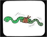 Decorated Mouse Pad with green, rope, reptile, snake, prisoner
