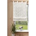 Transparentes Raffrollo aus Jacquard, luftiger Voile im eleganten Design, 175x60, Creme, 610009