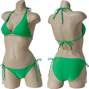 Buy JAMAICAN STYLES Neon Halter Bikini (Apple) by KALI GIRLZ