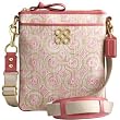 Coach Audrey Op Art Swirl Swingpack Crossbody Messenger Bag Purse 45772 Pink